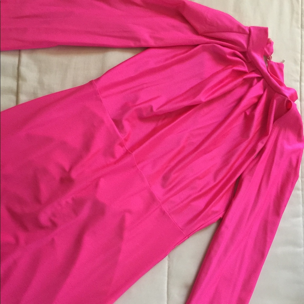 Hot pink silky dress